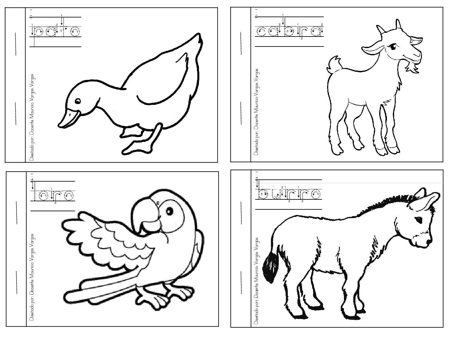 Mi Libro De Colorear De Animales Domesticos 6 Imagenes Educativas