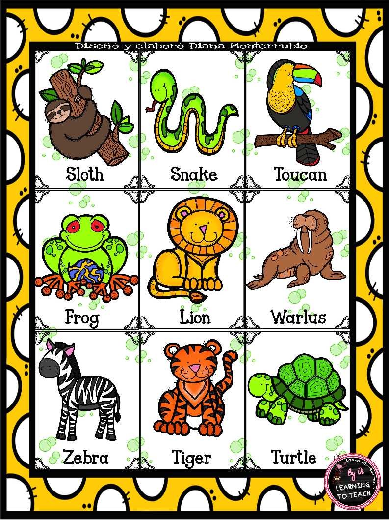 LOTERÍA DE ANIMALES (25) - Imagenes Educativas