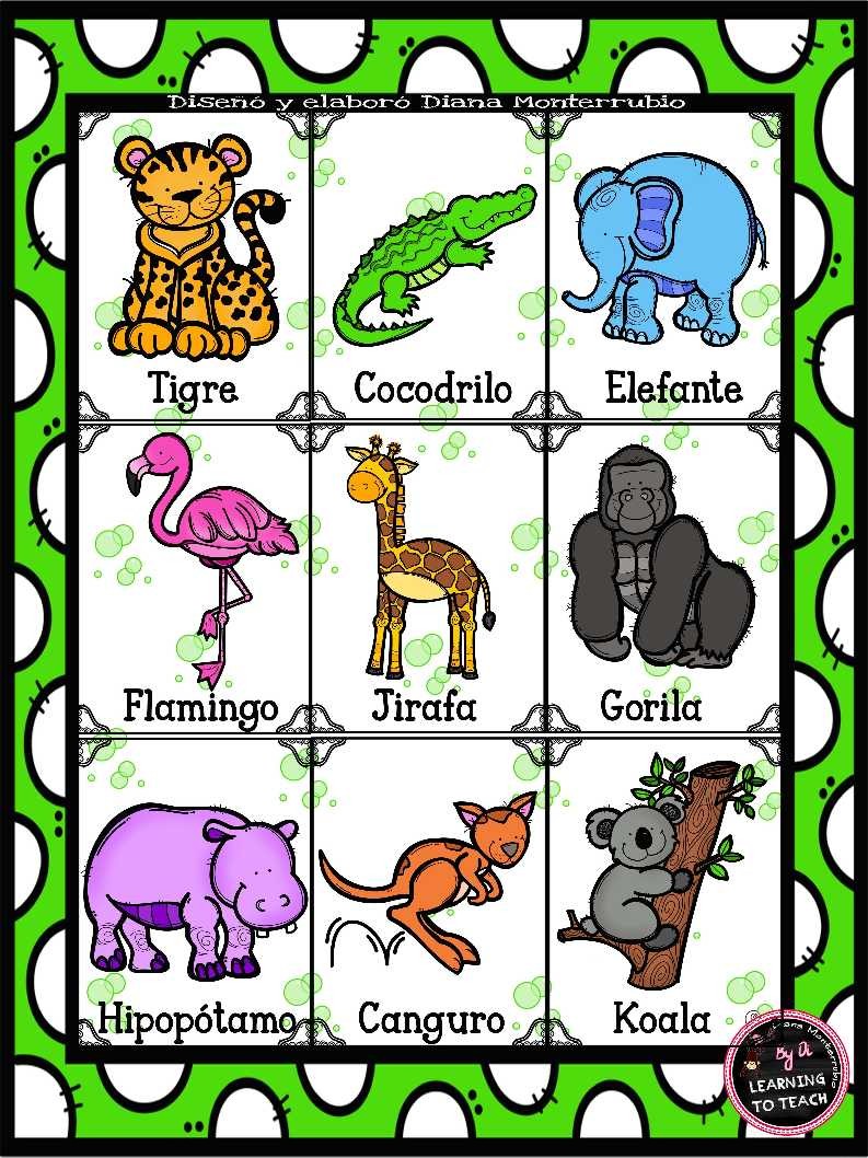 LOTERÍA DE ANIMALES (8) - Imagenes Educativas