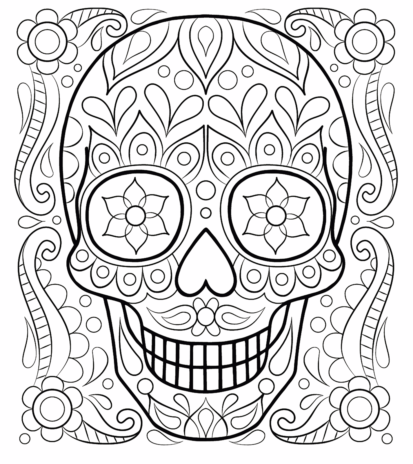 calaveras-y-catricas-para-colorear-1 – Imagenes Educativas