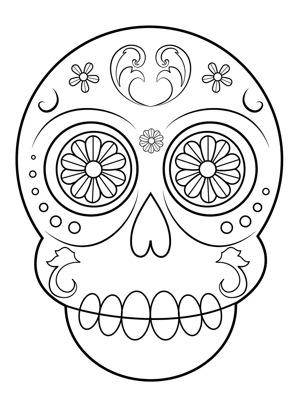 Calaveras y catricas para colorear 11 Imagenes Educativas