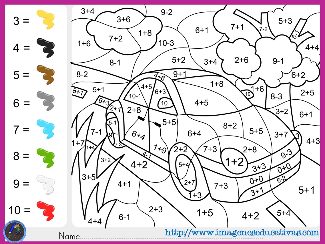 fichas-de-matematicas-para-sumar-y-colorear-dibujo-6 – Imagenes Educativas