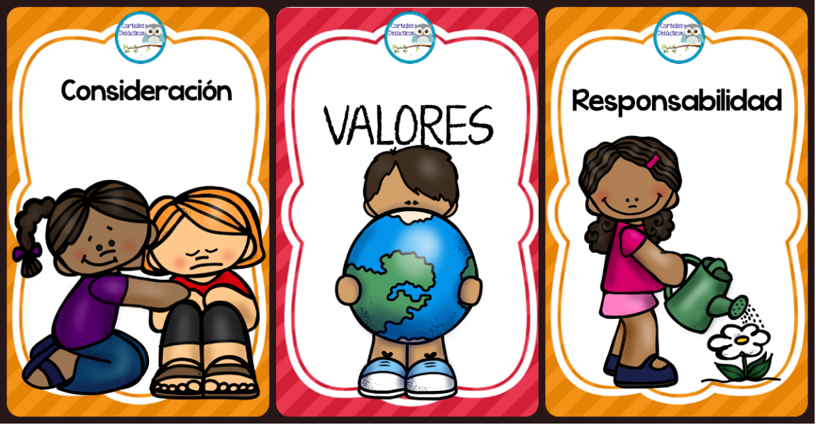 Tarjetas para trabajar los valores 2017 – Imagenes Educativas