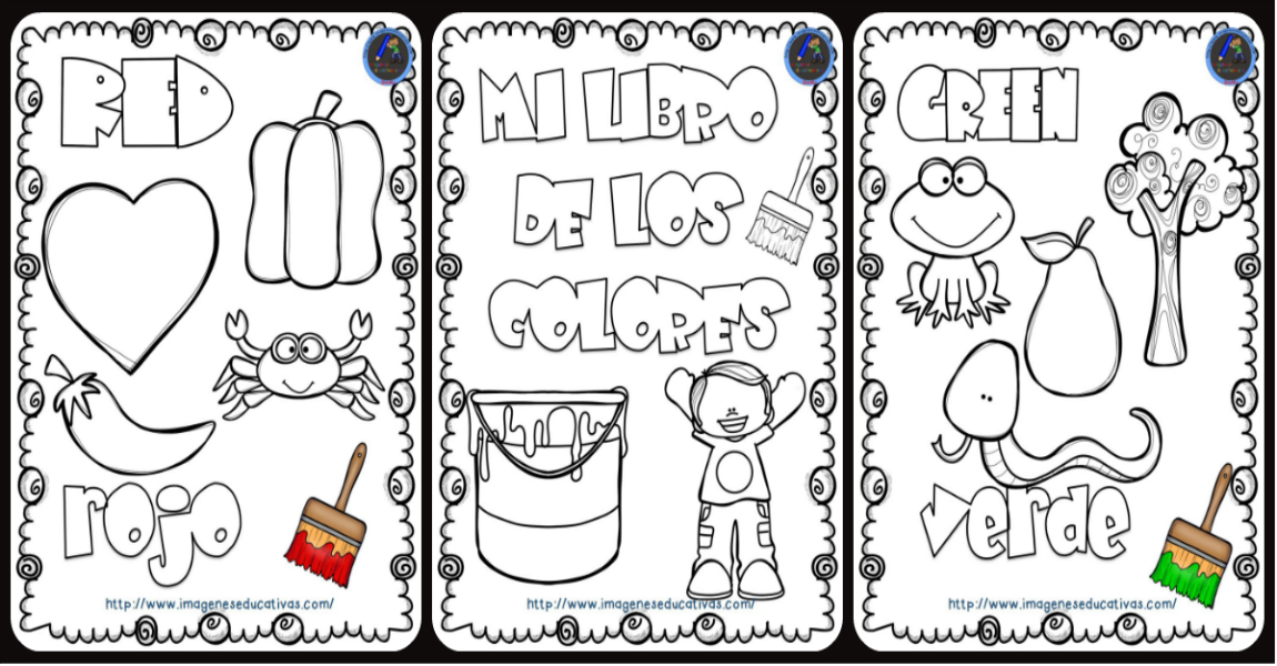 Mi libro de los colores para colorear  Ingles para preescolar, Colores en  ingles, Libro de colores