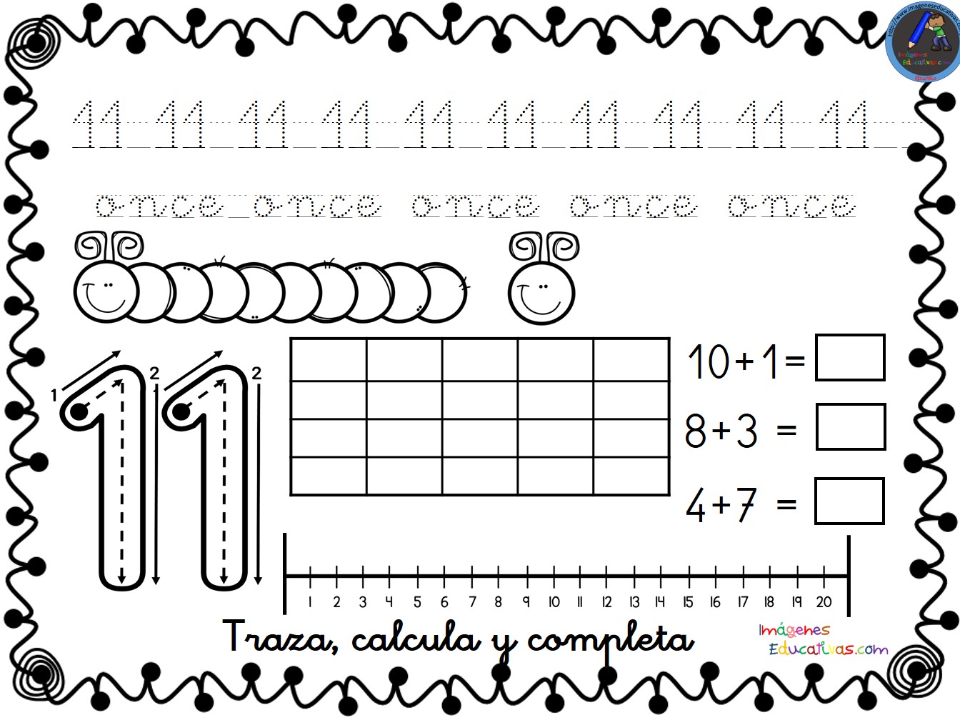 Coleccion De Fichas Para Trabajar Los Numeros Del 1 Al 30 11 Imagenes Educativas