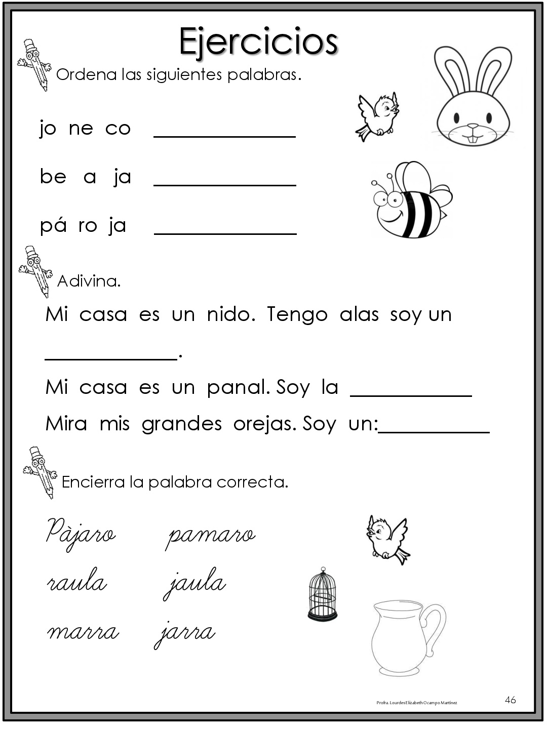 50 Ejercicios De Lecto Escritura Para Preescolar Y Primaria 024