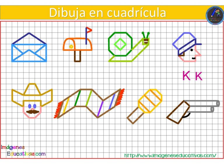 BONITOS DIBUJOS EN CUADRÍCULA PARA COPIAR - Imagenes Educativas