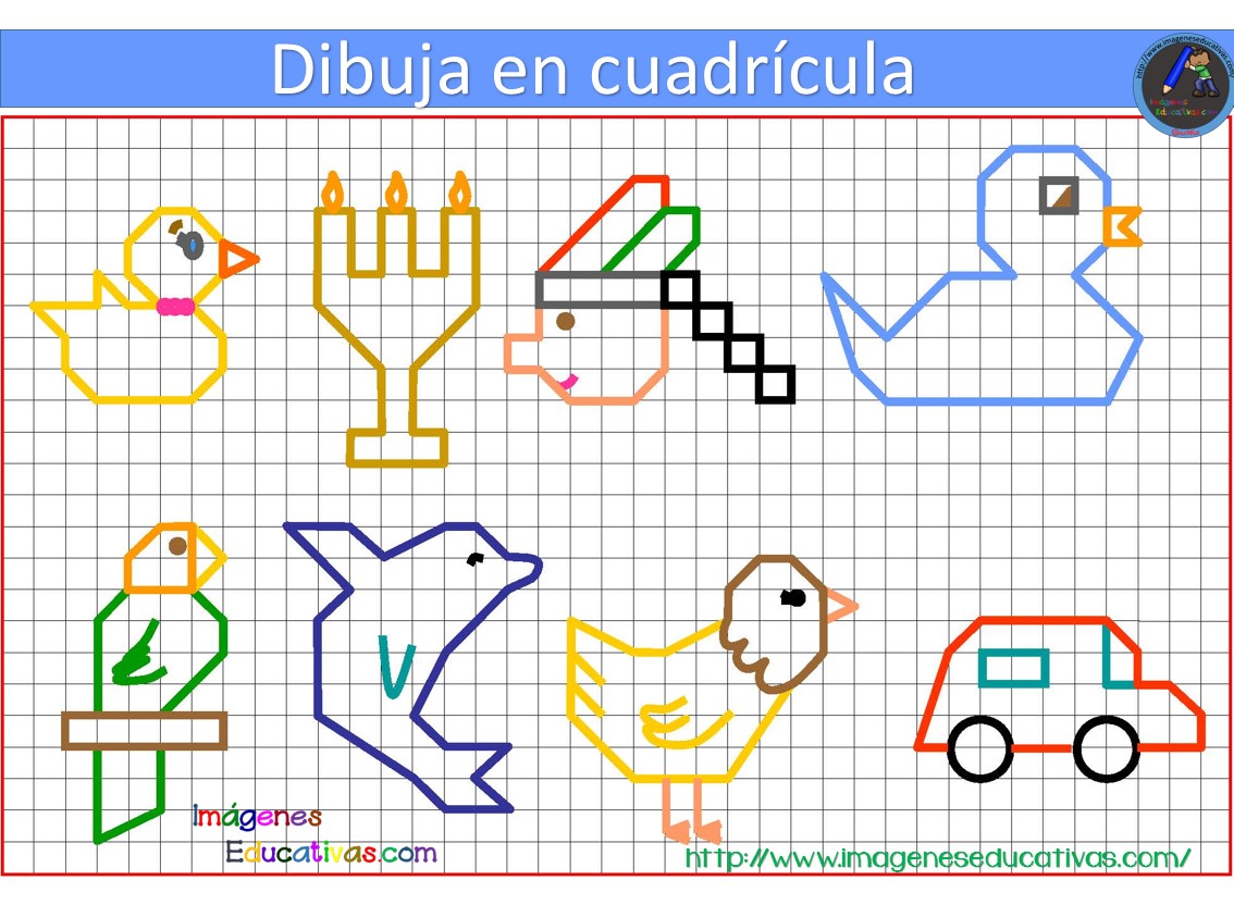 Dibujos Con Cuadrícula Para Niños 4 Imagenes Educativas