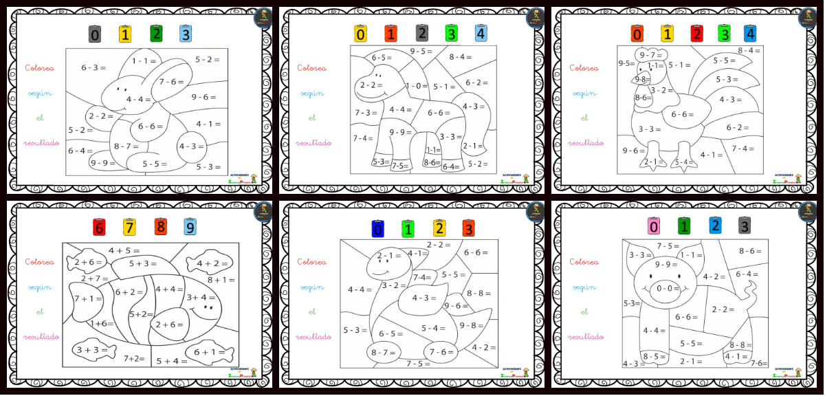 Colorea Según El Resultado Resolviendo Sumas Y Restas Imagenes Educativas