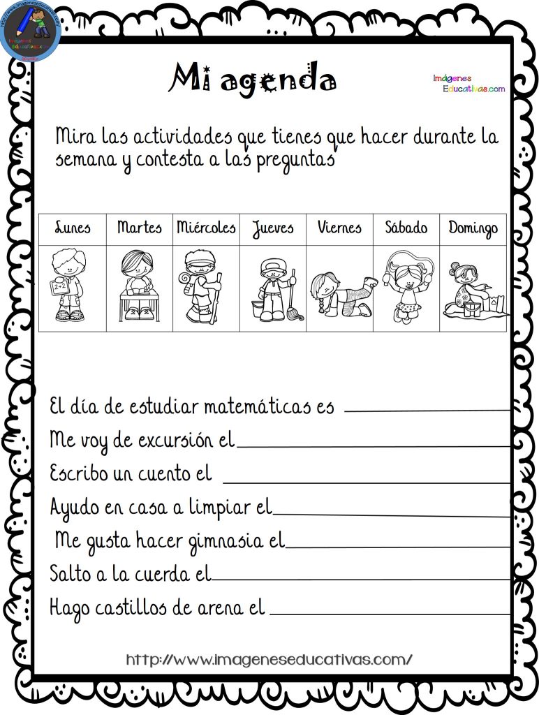 Fichas para aprender los meses y los días de la semana (6) Imagenes