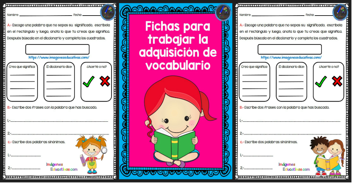 Aprendemos a utilizar el diccionario portada – Imagenes Educativas