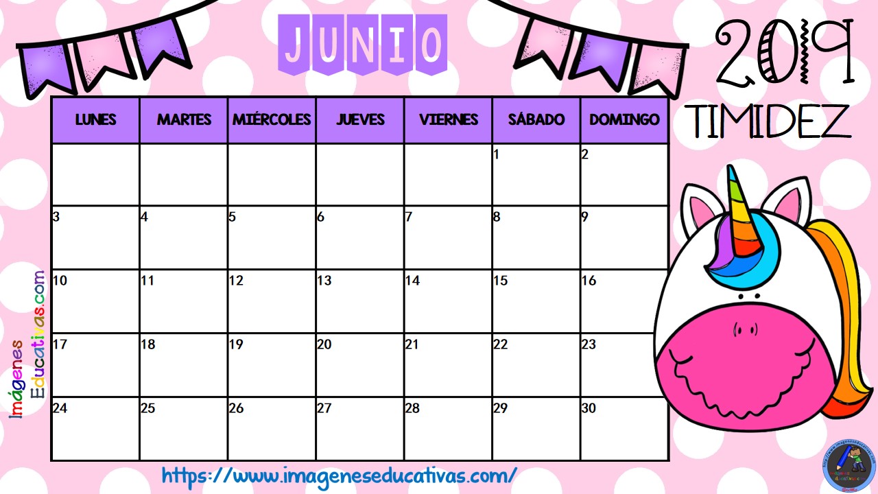 Línea del sitio Trastornado Percepción Calendario 2018-2019 emociones UNICORNIOS (12) – Imagenes Educativas