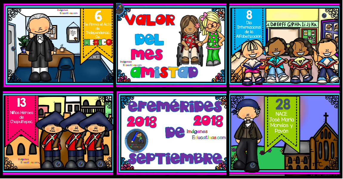 EFEMÉRIDES MES DE SEPTIEMBRE – Imagenes Educativas