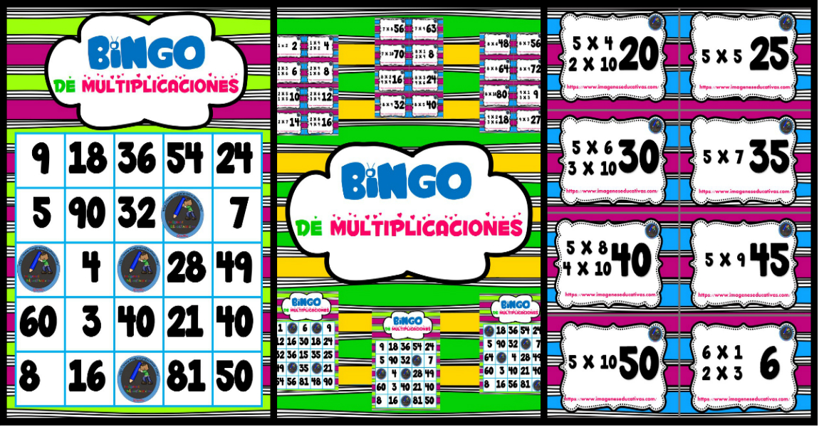 Bingos para imprimir - Educación Primaria