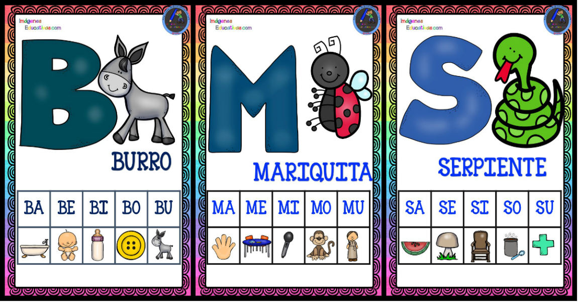 Abecedario Silábico ANIMALES para descargar en PDF - Imagenes Educativas