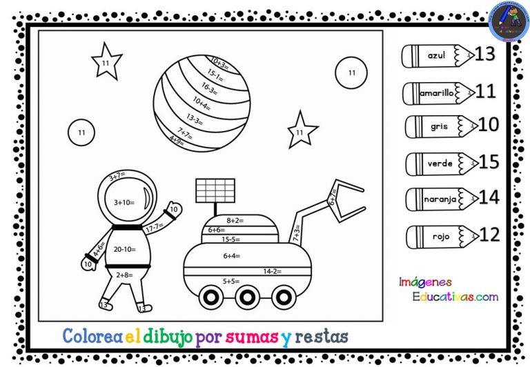 Recopilatorio de fichas para colorear con sumas y restas - Imagenes ...