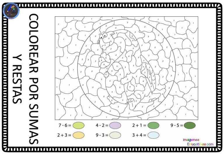 Recopilatorio de fichas para colorear con sumas y restas - Imagenes ...