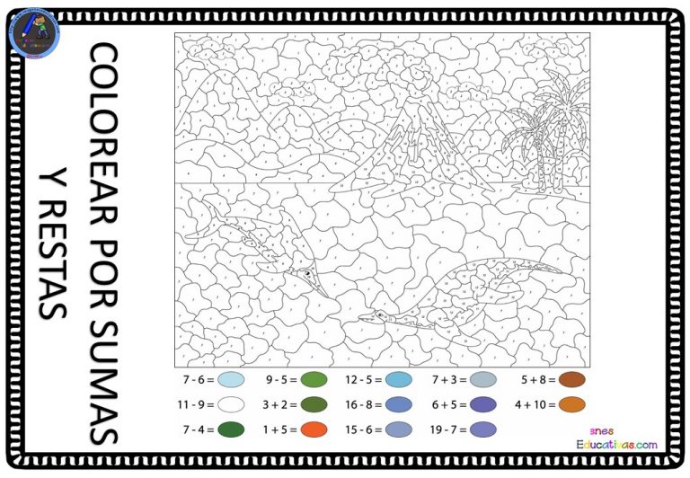 Recopilatorio de fichas para colorear con sumas y restas - Imagenes ...