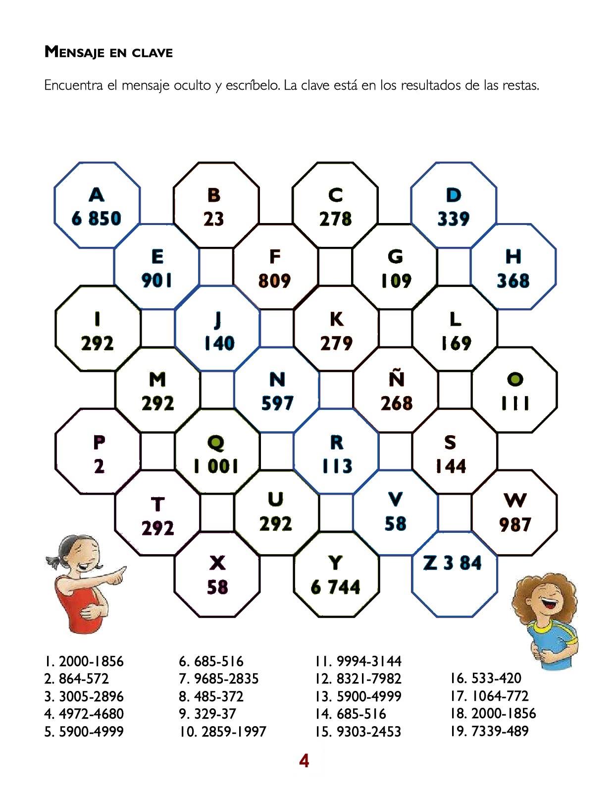 PASATIEMPOS MATEMÁTICOS (5) - Imagenes Educativas