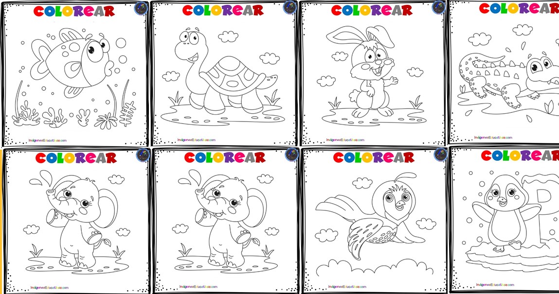 Mi Primer Libro Para Colorear Animales: Relajantes Libros Para Colorear  Para Niños De 1,2,3,4 Años, Cuadernos Para Colorear Y Pintar Para Niños y  Niña (Paperback)