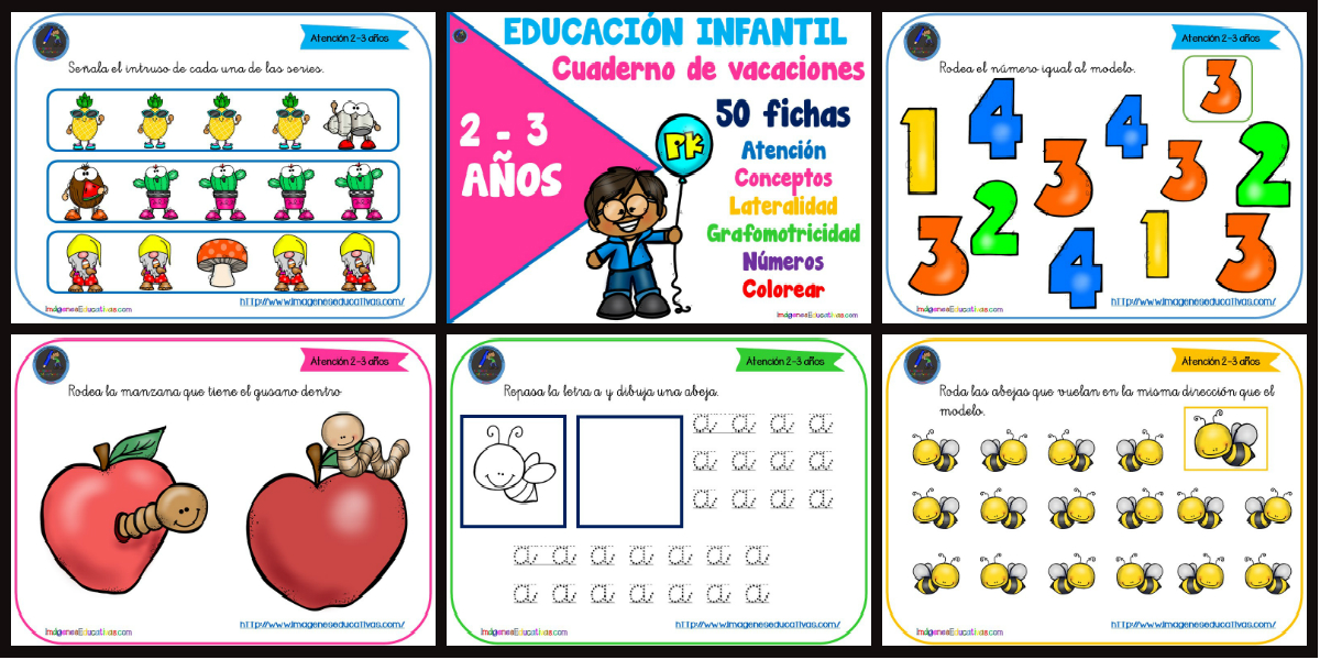 Cuaderno De Vacaciones Infantil 2 3 Anos 2019 Pdf Imagenes Educativas