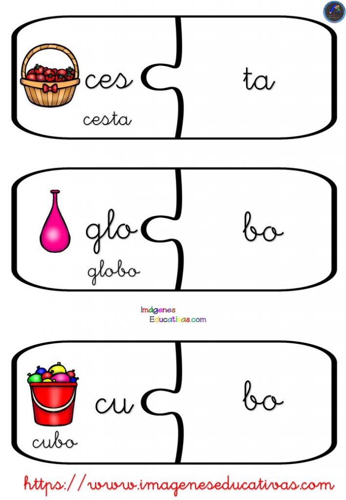 Divertido puzzle silábico - Imagenes Educativas