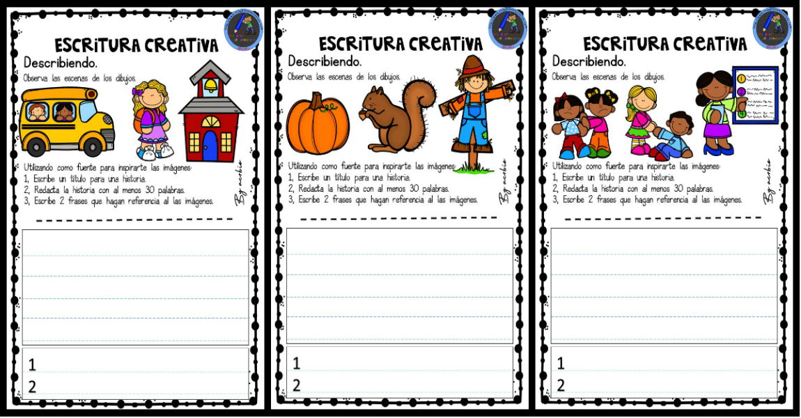 MATERIAL PARA TRABAJAR LA ESCRITURA CREATIVA – Imagenes Educativas