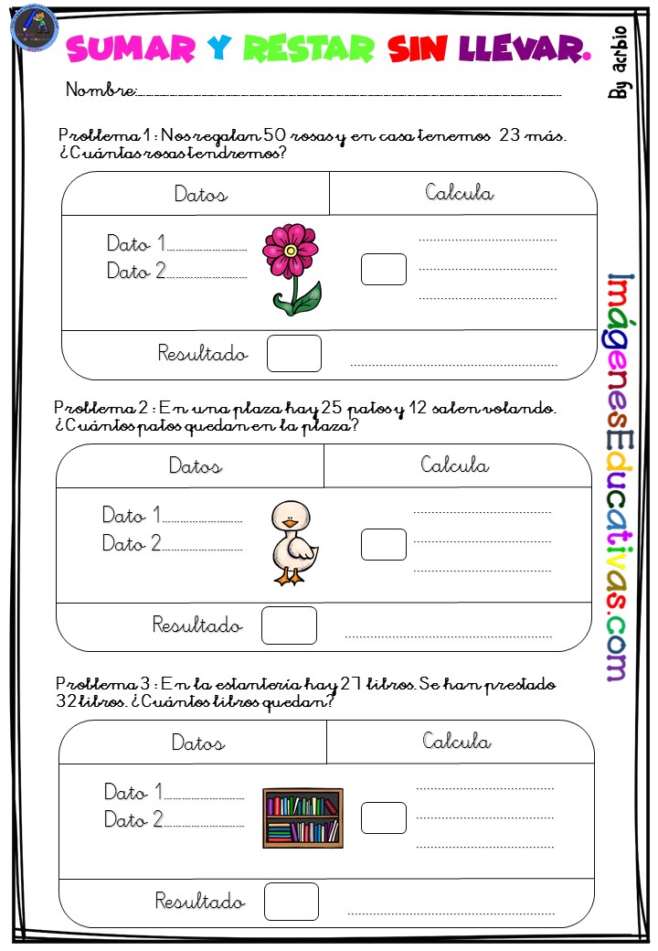 Sumas y restas sin llevar (2) – Imagenes Educativas