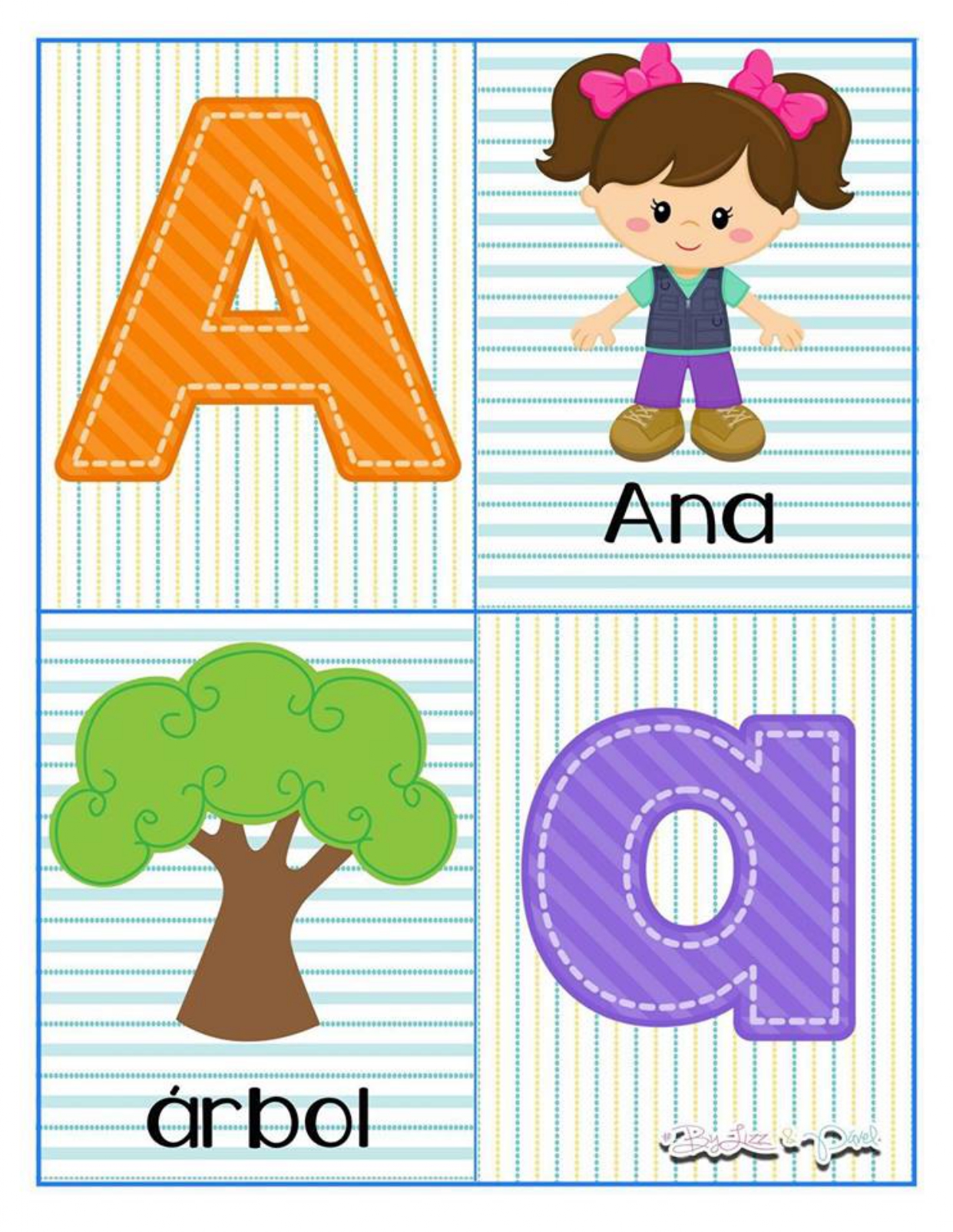 Tarjetas Para Trabajar El Abecedario Imagenes Educativas Abecedario ...