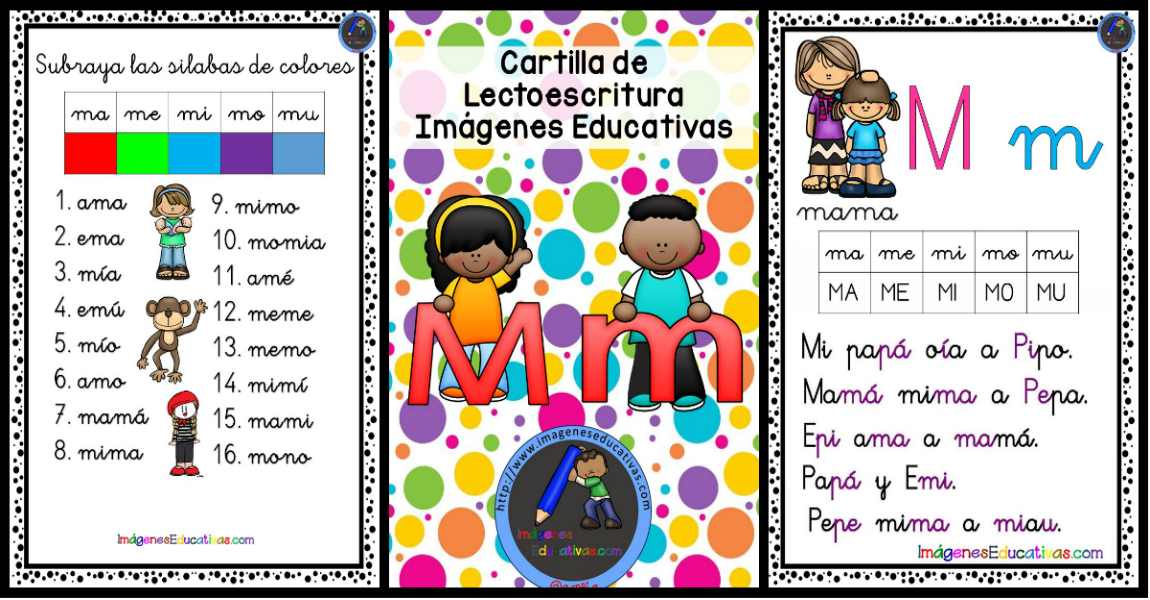 Cartilla De Lectura Letra M Portada Imagenes Educativas