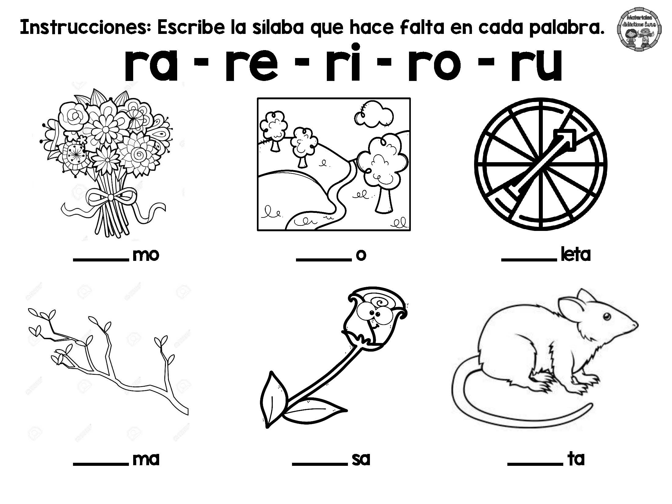 ベストコレクション Lectoescritura Actividades Con Ra Re Ri Ro Ru 9950