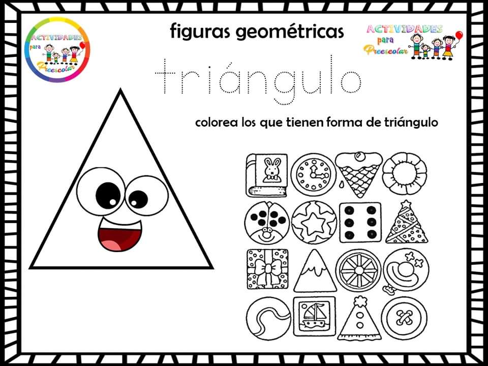 Triangulo Para Colorear Preescolar