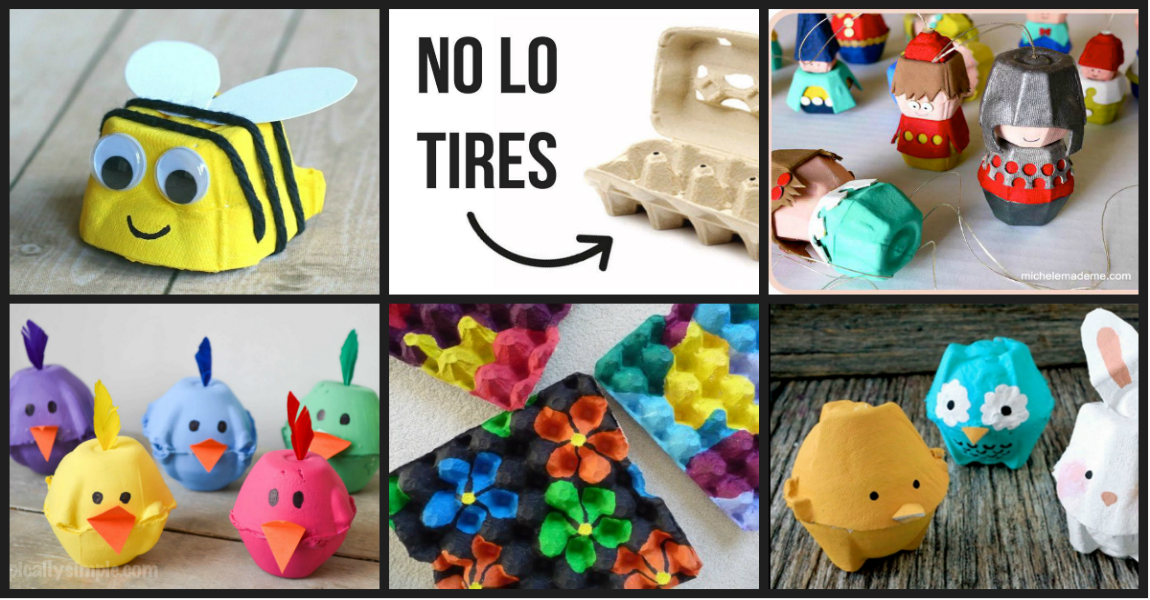 DIY : MANUALIDADES DE ANIMALES CON HUEVERAS DE CARTON – Trucos de Mamás