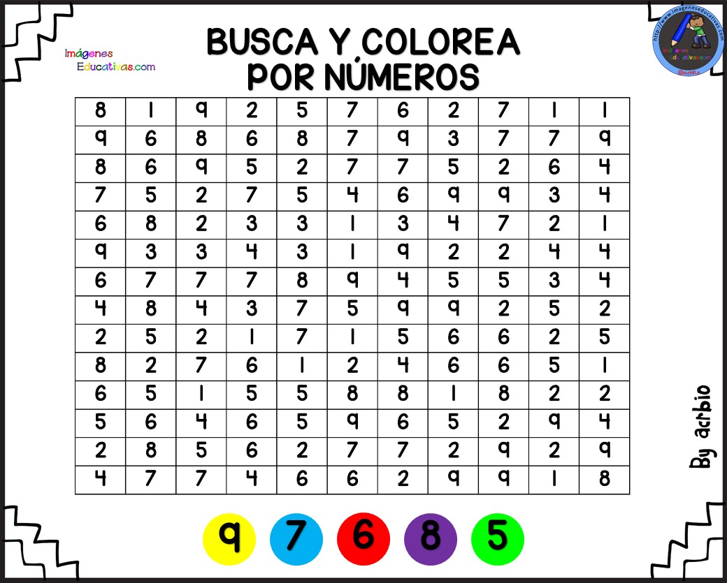 MEJORAR ATENCIÓN BUSCA NÚMEROS (7) – Imagenes Educativas