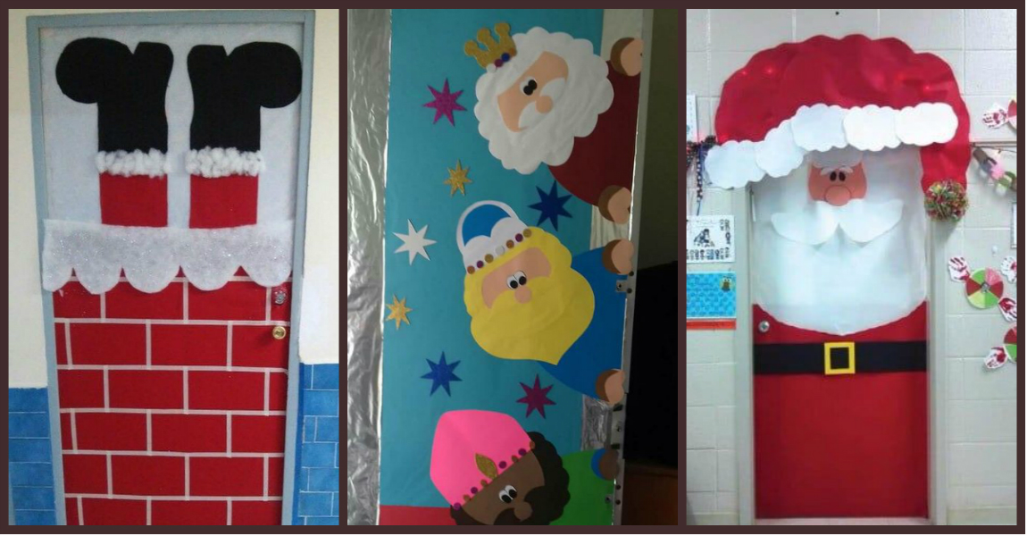 dignidad aeropuerto taburete 50 ideas espectaculares para decorar Puertas en Navidad – Imagenes  Educativas