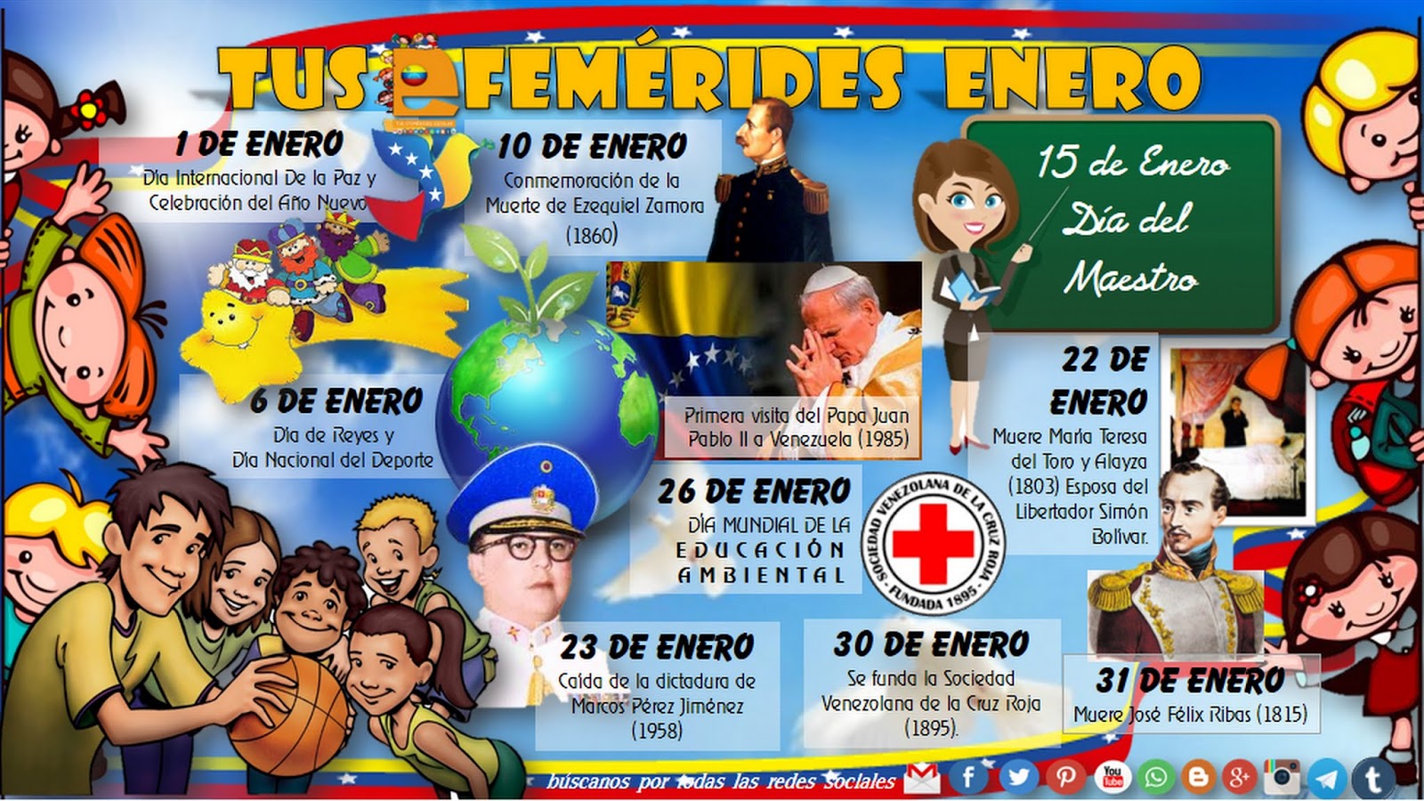 efemérides ENERO Imagenes Educativas