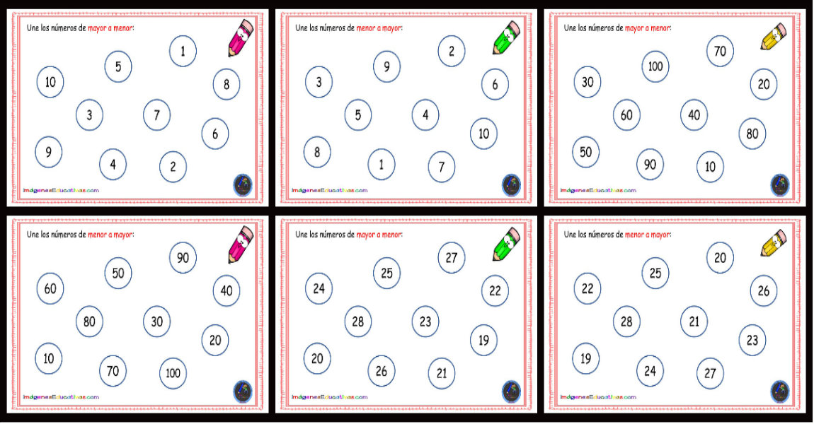 Divertidas Fichas Para Ordenar Números Imagenes Educativas