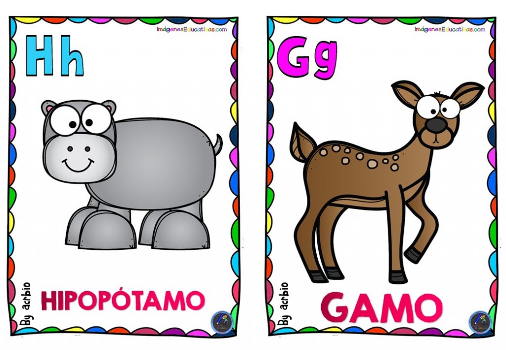 ABECEDARIO DE ANIMALES EN TARJETAS PARA PLASTIFICAR 1 (4) - Imagenes ...