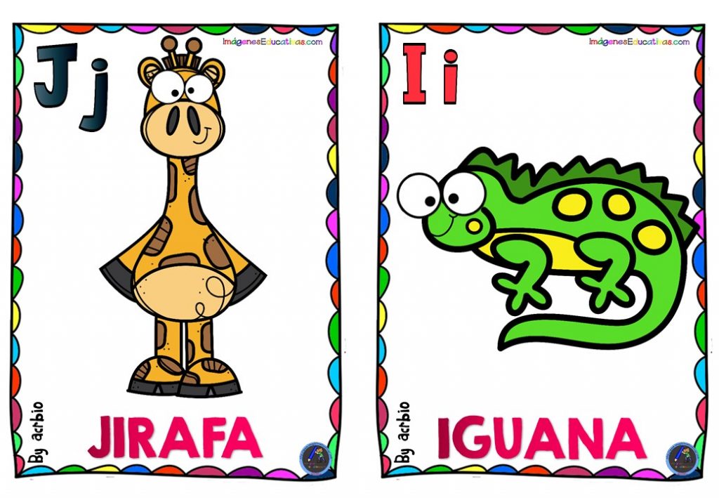ABECEDARIO DE ANIMALES EN TARJETAS PARA PLASTIFICAR 1 (5) - Imagenes ...