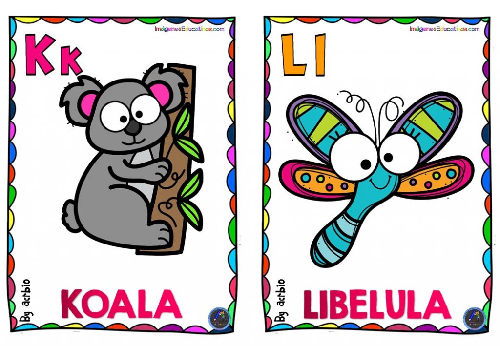 ABECEDARIO DE ANIMALES EN TARJETAS PARA PLASTIFICAR 1 (6) - Imagenes ...