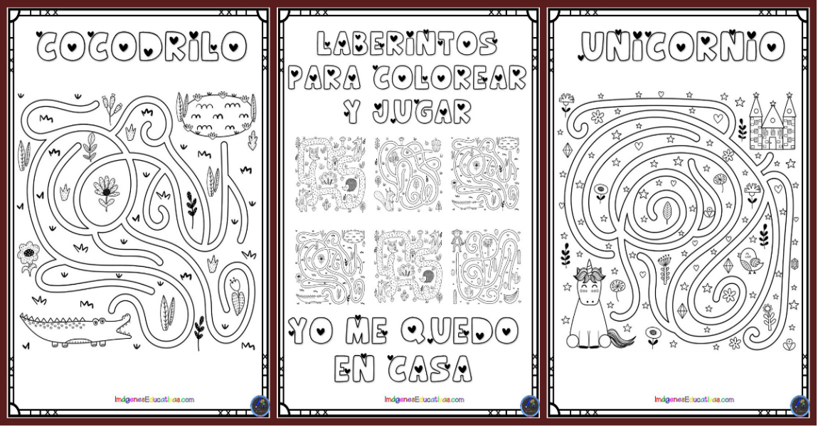 Laberintos Para Colorear Portada Imagenes Educativas