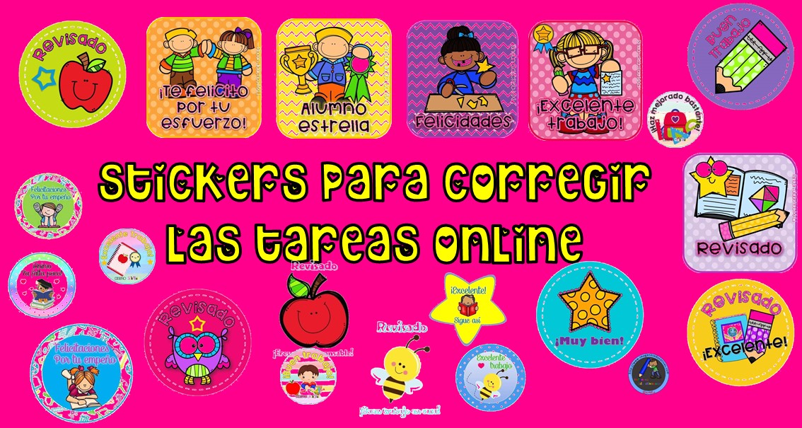 Pegatinas para imprimir. Stickers para fichas educativas