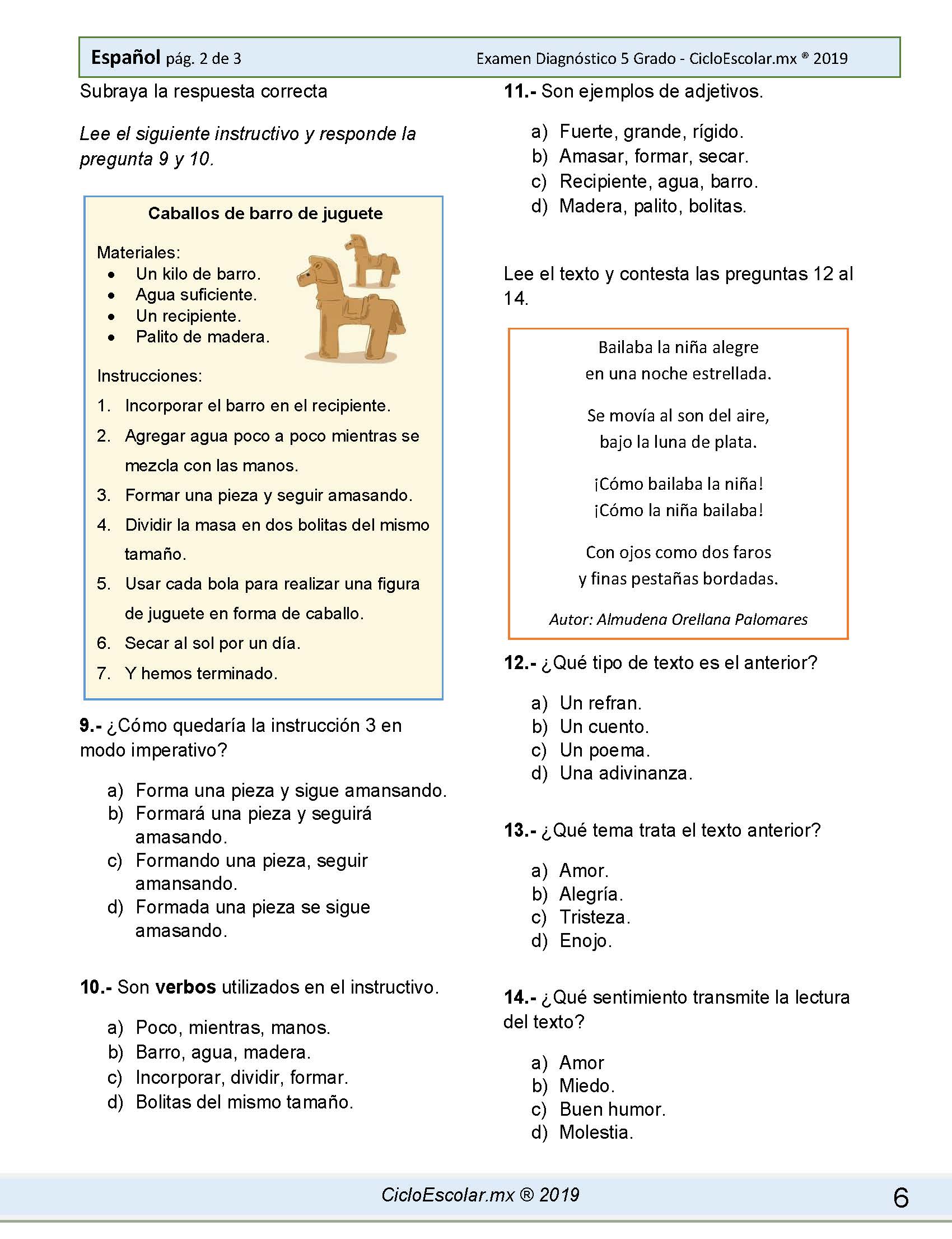 Examen Trimestral Quinto Grado De Primaria 2022 2023 - Reverasite