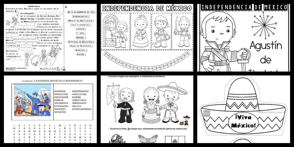 ACTIVIDADES INDEPENDENCIA DE MÉXICO PORTADA – Imagenes Educativas