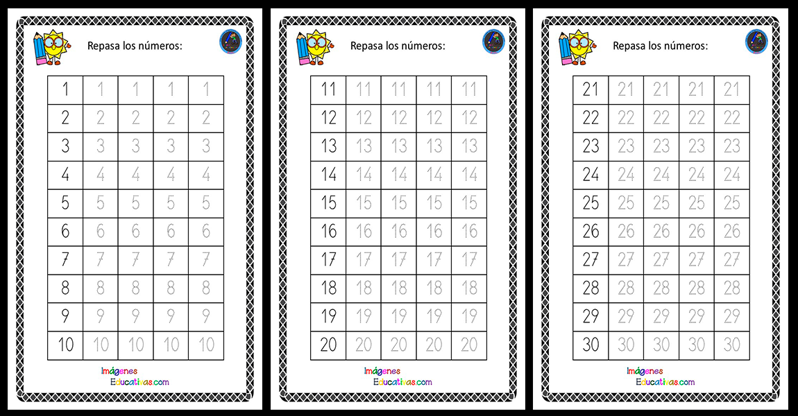 Fichas Para Repasar Los Números Del 1 Al 50 Imagenes Educativas 671