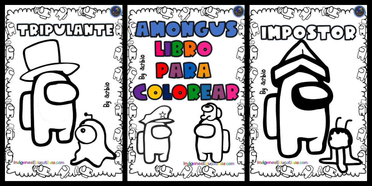 AMONGUS LIBRO PARA COLOREAR PORTADA – Imagenes Educativas