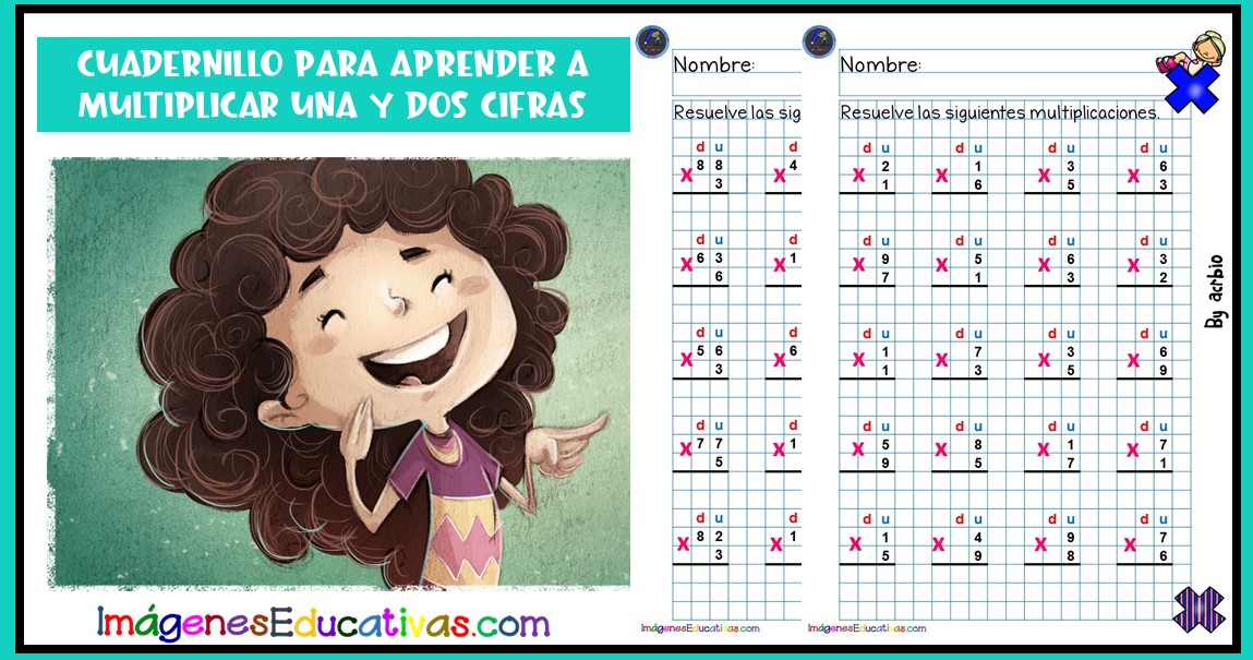 Cuadernillo para aprender a MULTIPLICAR UNA y DOS CIFRAS – Imagenes  Educativas