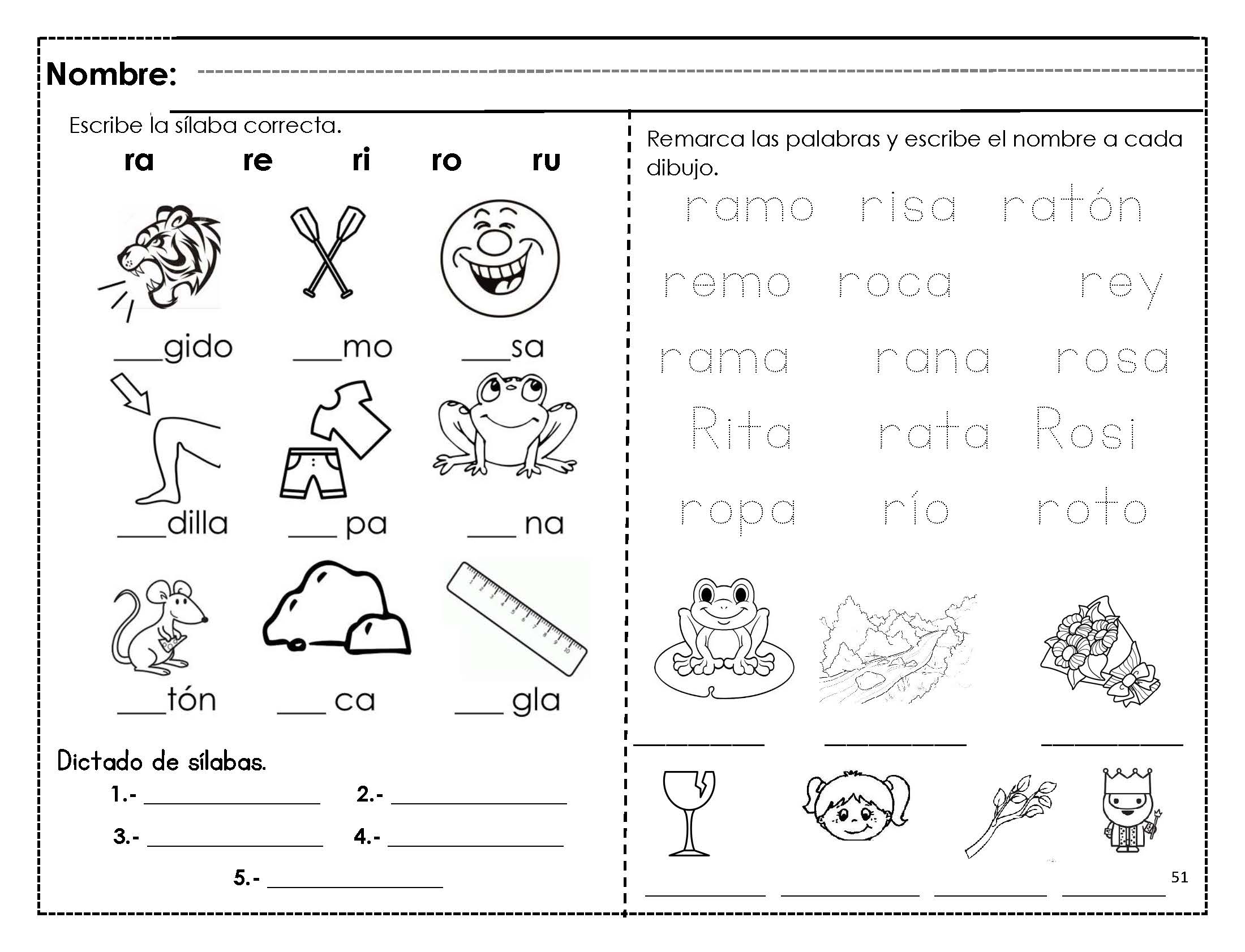 Fichas Para Trabajar La Lectoescritura Actividades Infantil Images