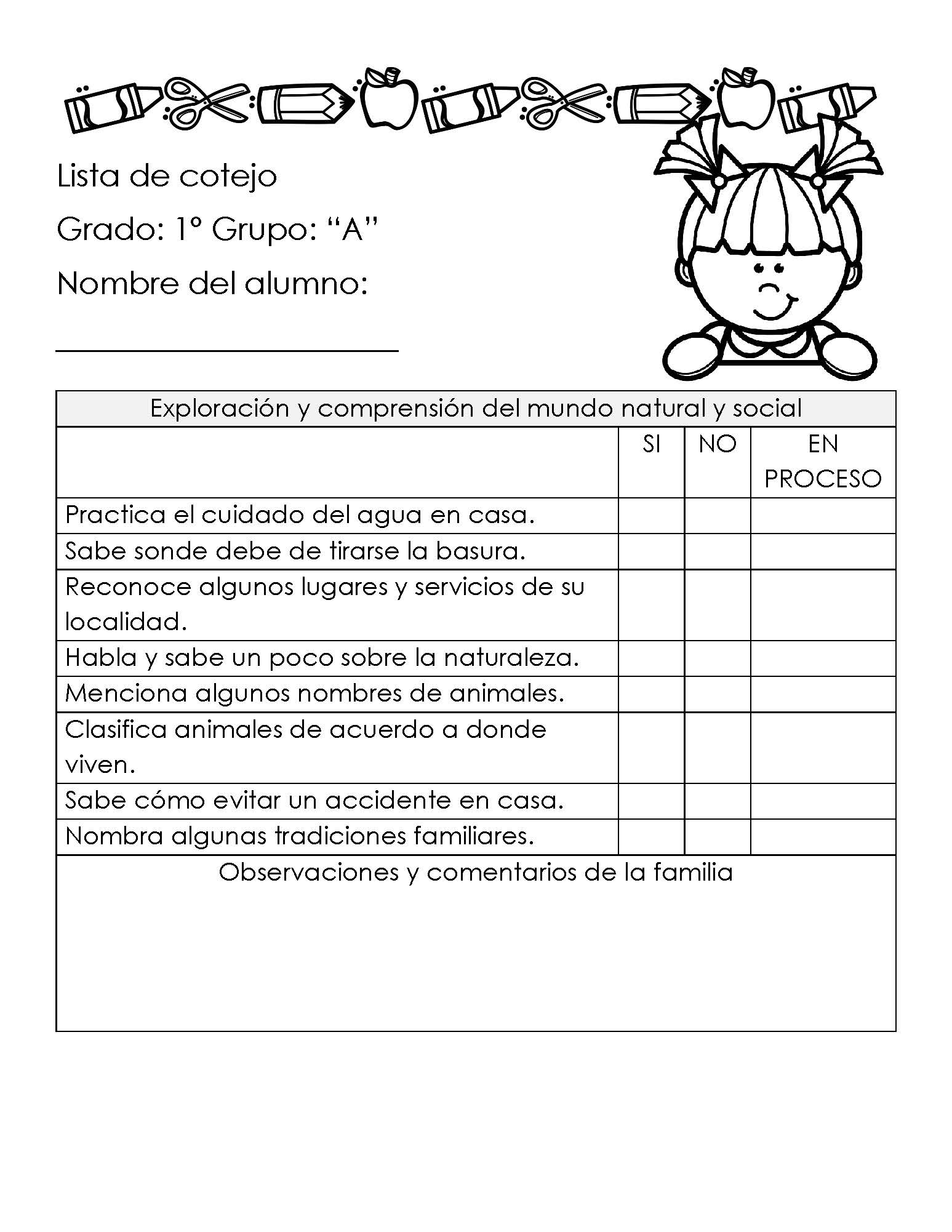 Lista De Cotejo De Preescolar Preschool Classroom Preschool Porn Sex Picture