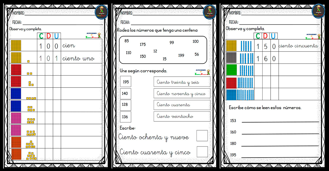 Ejercicios para trabajar la descomposición numérica - Imagenes Educativas